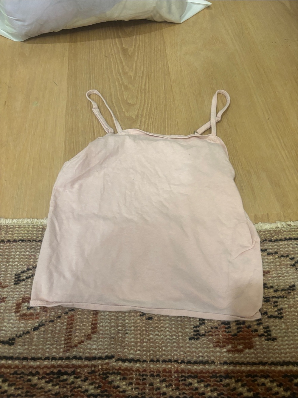 art class Light Pink Cotton Spaghetti Strap Cami